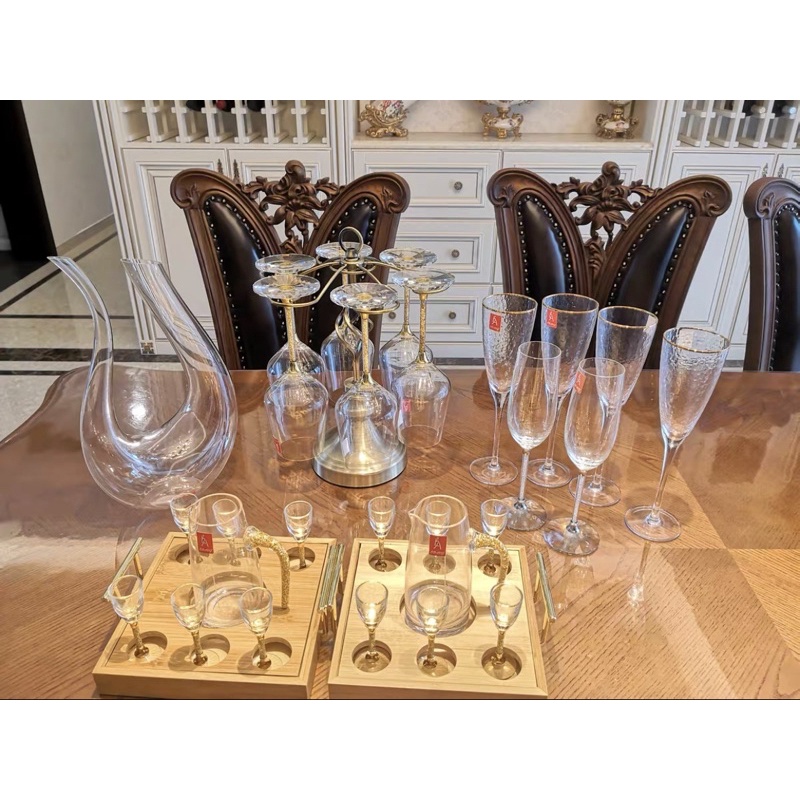 Set bình thở và ly rượu vang thuỷ tinh phong cách Bắc Âu sang trọng