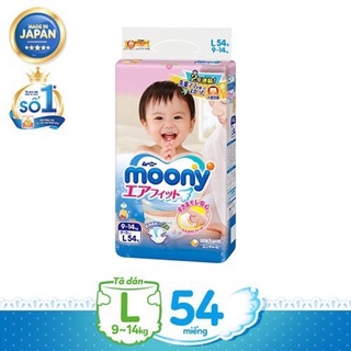 tã dán cao cấp Moony NB90/S84/M64/L54
