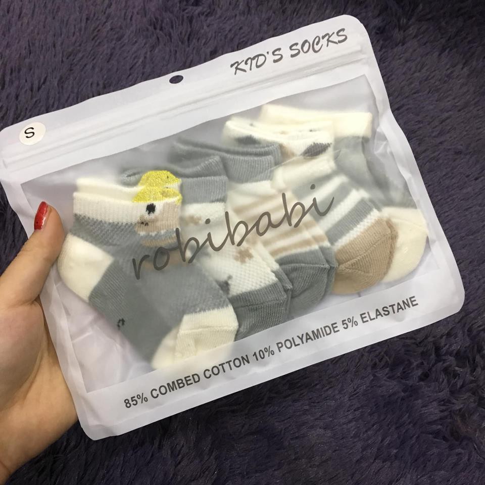 [Mã FASHIONT4FA giảm 10K đơn 50K] Set tất KidSock cổ ngắn [Sukem Store]