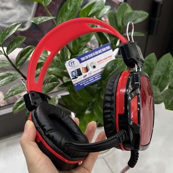Tai Nghe Chụp Tai Chuyên Chơi Game Qinlian A6 jack 3.5 Có Micro, Dây Chống Đứt, Dùng Được Cho Máy Tính Và Điện Thoại