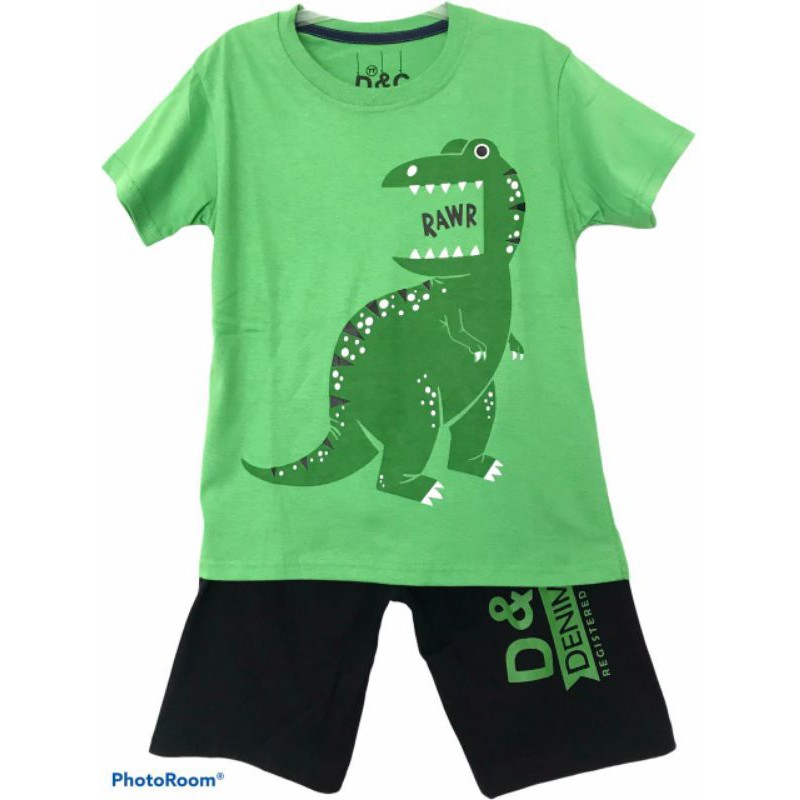 Bộ Quần Áo Thun In Hình Khủng Long size 1 2 3 4 5 6 7 8 9 10 Tuổi