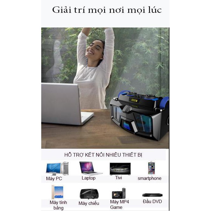 Bộ loa siêu trầm hát karaoke, nghe nhạc kết nối tivi, smartphone A22 - 2020