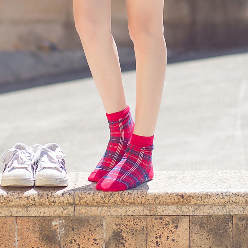 Vớ cotton cổ trung thời trang thu đông cho nữ