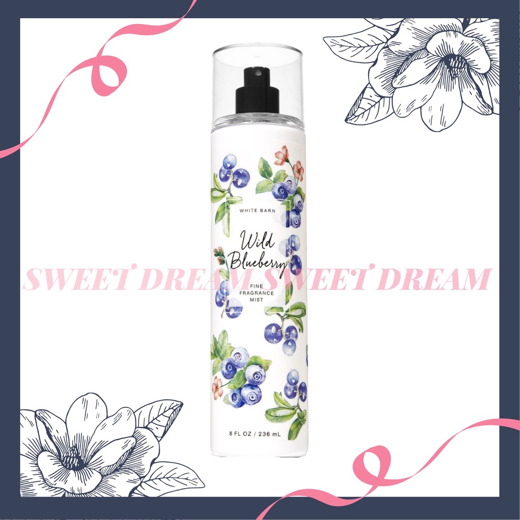 Xịt thơm toàn thân Bath and Body Works Wild Blueberry Body Mist #heobu