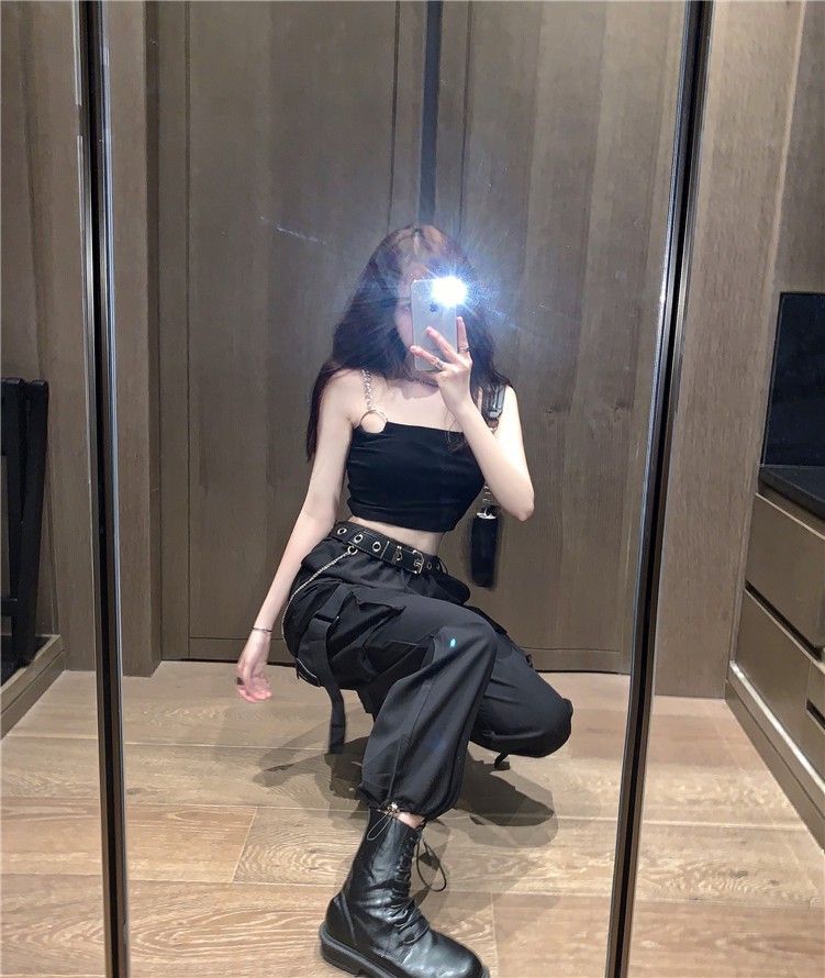 Đen quần ống rộng Lưng Cao Thời Trang Mùa Hè Cho Nữ | BigBuy360 - bigbuy360.vn