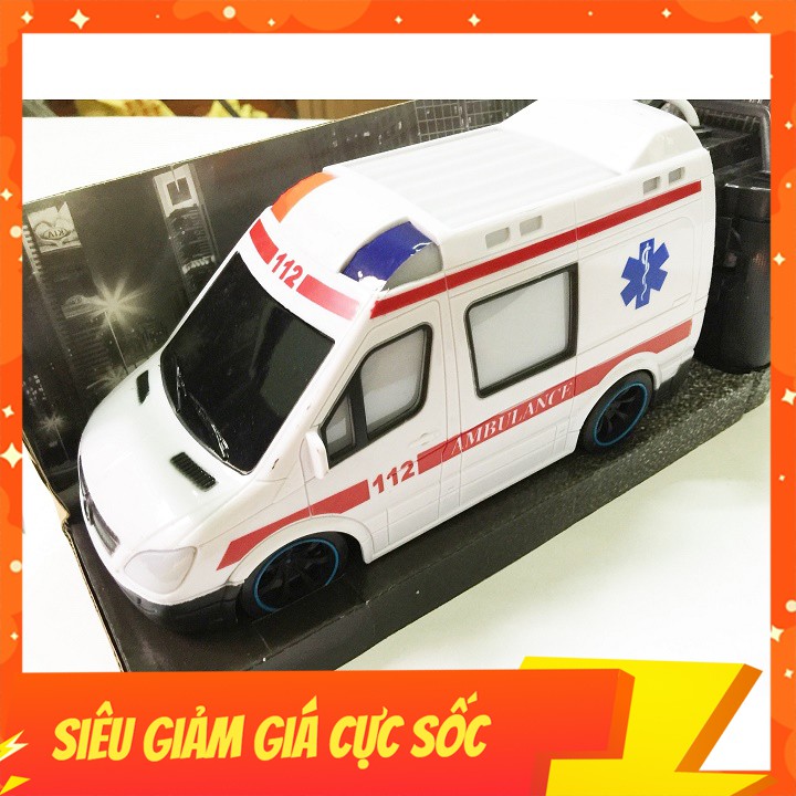 Đồ Chơi Xe Cứu Thương Điều Khiển Từ Xa Cao Cấp, Di Chuyển Siêu Tốc, Mô Phỏng Chuẩn Thực Tế