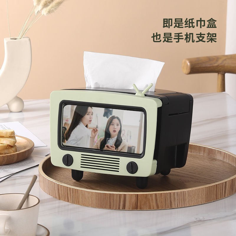 [Internet Người nổi tiếng TV Máy] Bàn cà phê phòng khách tại nhà ngủ cô gái đẹp Hộp khăn giấy đa chức năng sáng tạo