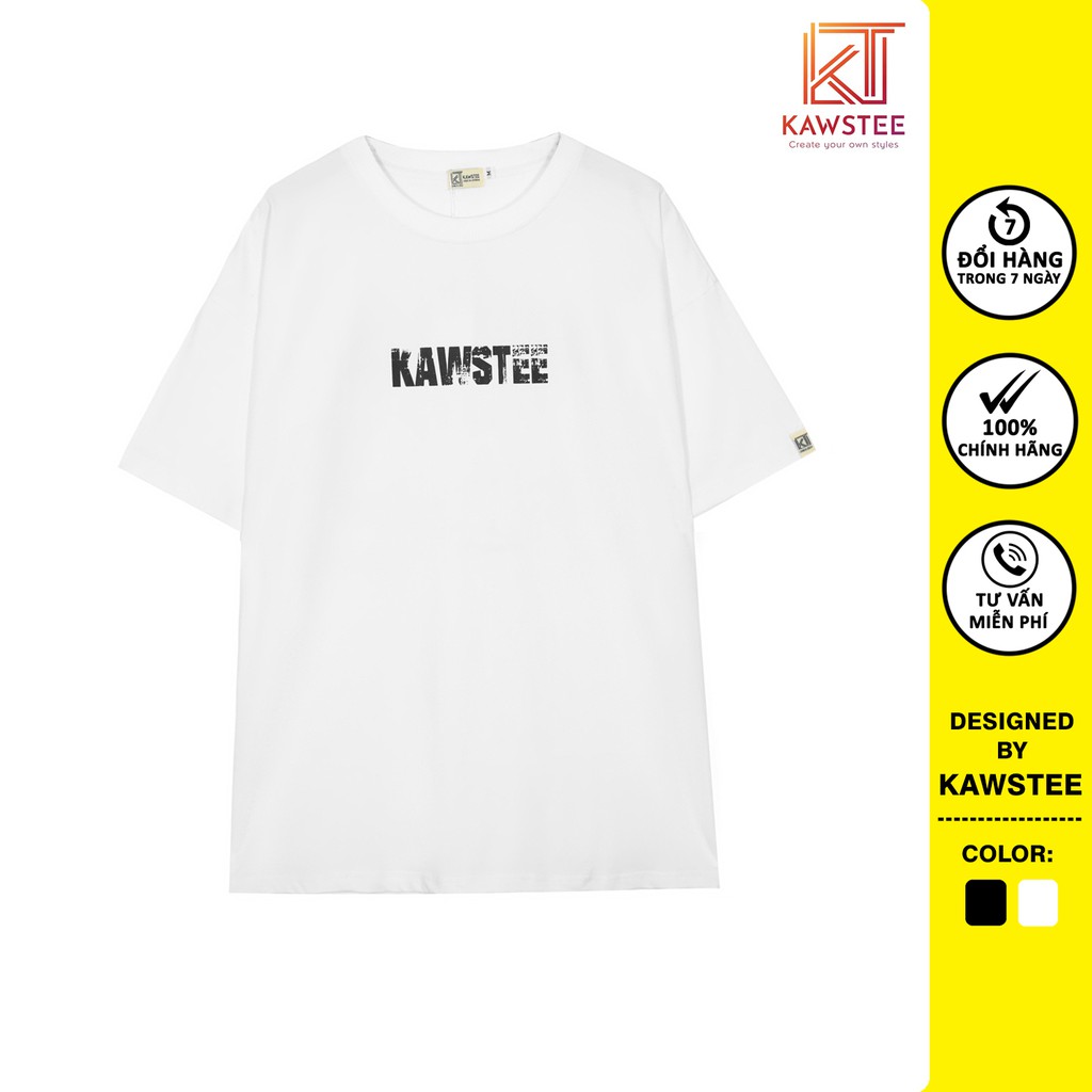 Áo thun tay lỡ KAWSTEE phông Unisex nam nữ form rộng oversize in hình ENTROPY
