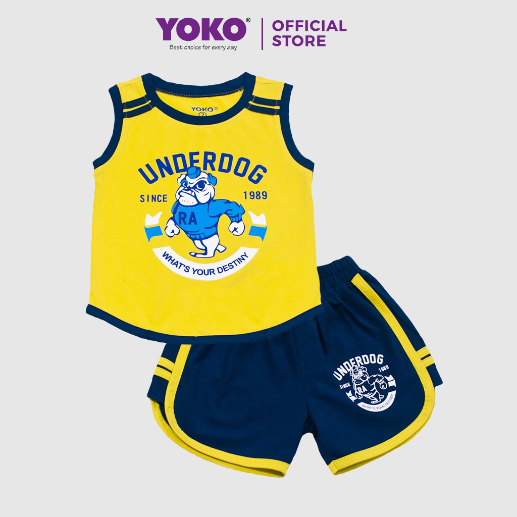 Bộ Quần Áo Thun Sát Nách Bé Trai (1-5 Tuổi) YOKO KID’S FASHION 20503T