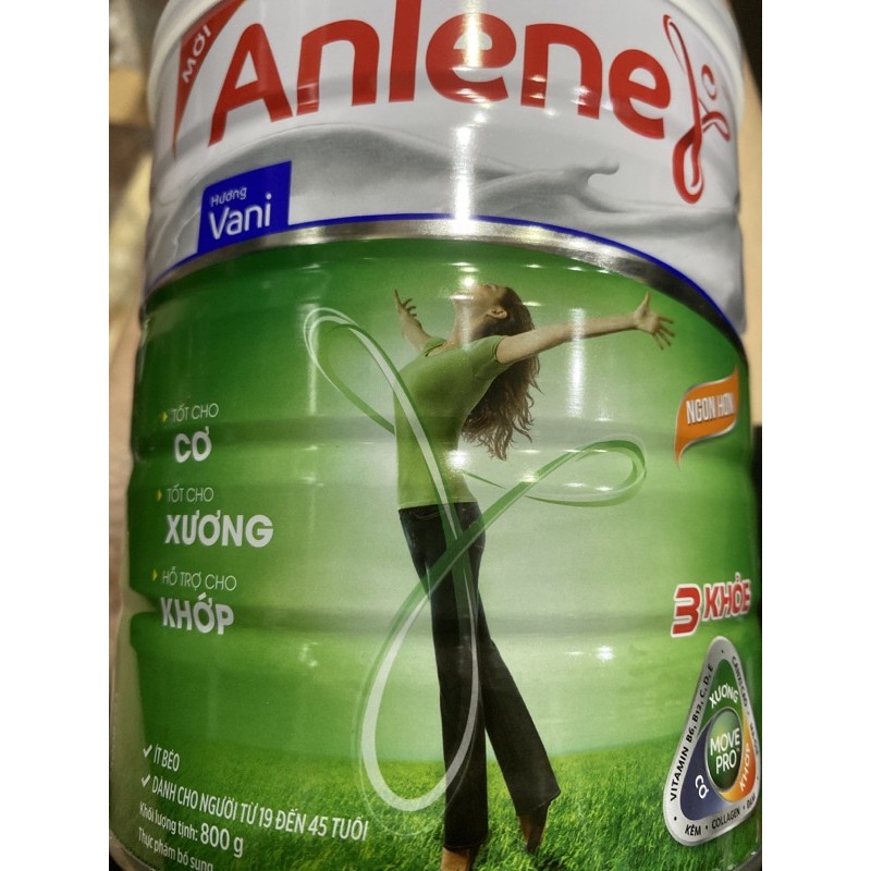 Sữa bột Anlene lon 800g Dành cho người từ 19 đến 45 tuổi