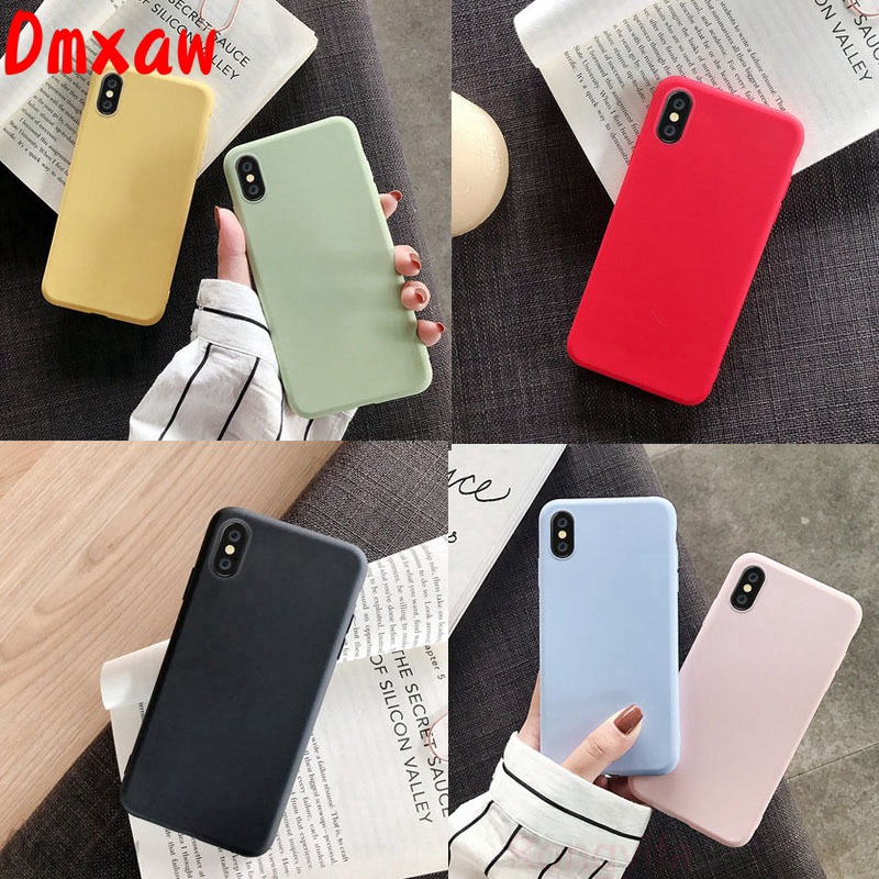 Ốp điện thoại silicon mềm màu trơn siêu mỏng dành cho OPPO A92s Realme X50 5G X2 Pro Reno 3 Pro A91 A8 A31 F15