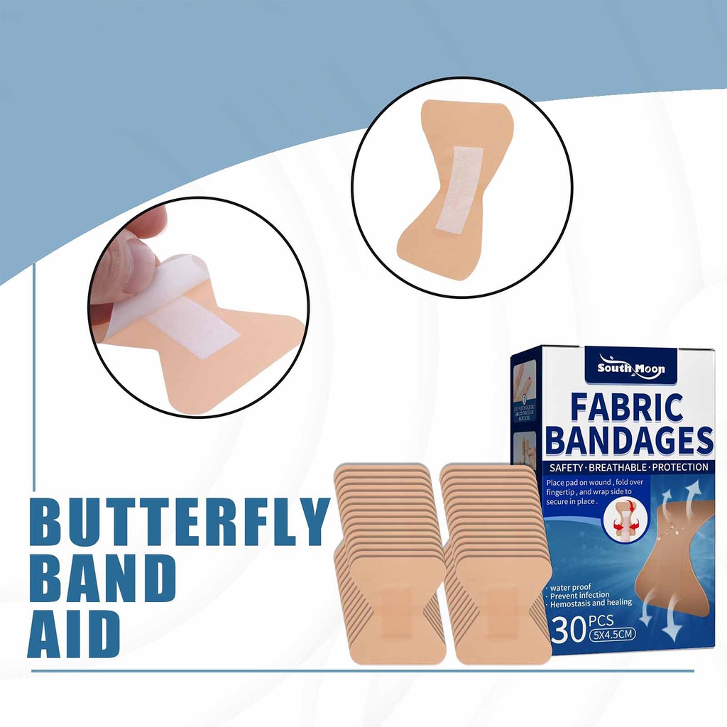 Hộp 30 Miếng Băng Cá Nhân Hình Cánh Bướm Cao Cấp