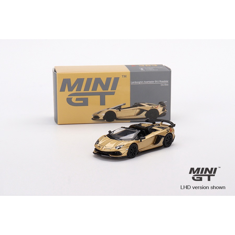 Mô hình ô tô Lamborghini Aventador SVJ Roadster Oro Elios 1/64 MiniGT
