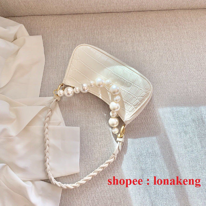 TÚI KẸP NÁCH DÂY NGỌC MẪU MỚI SIZE 20 - TÚI NỮ CÓ KÈM DÂY ĐEO CHÉO | BigBuy360 - bigbuy360.vn