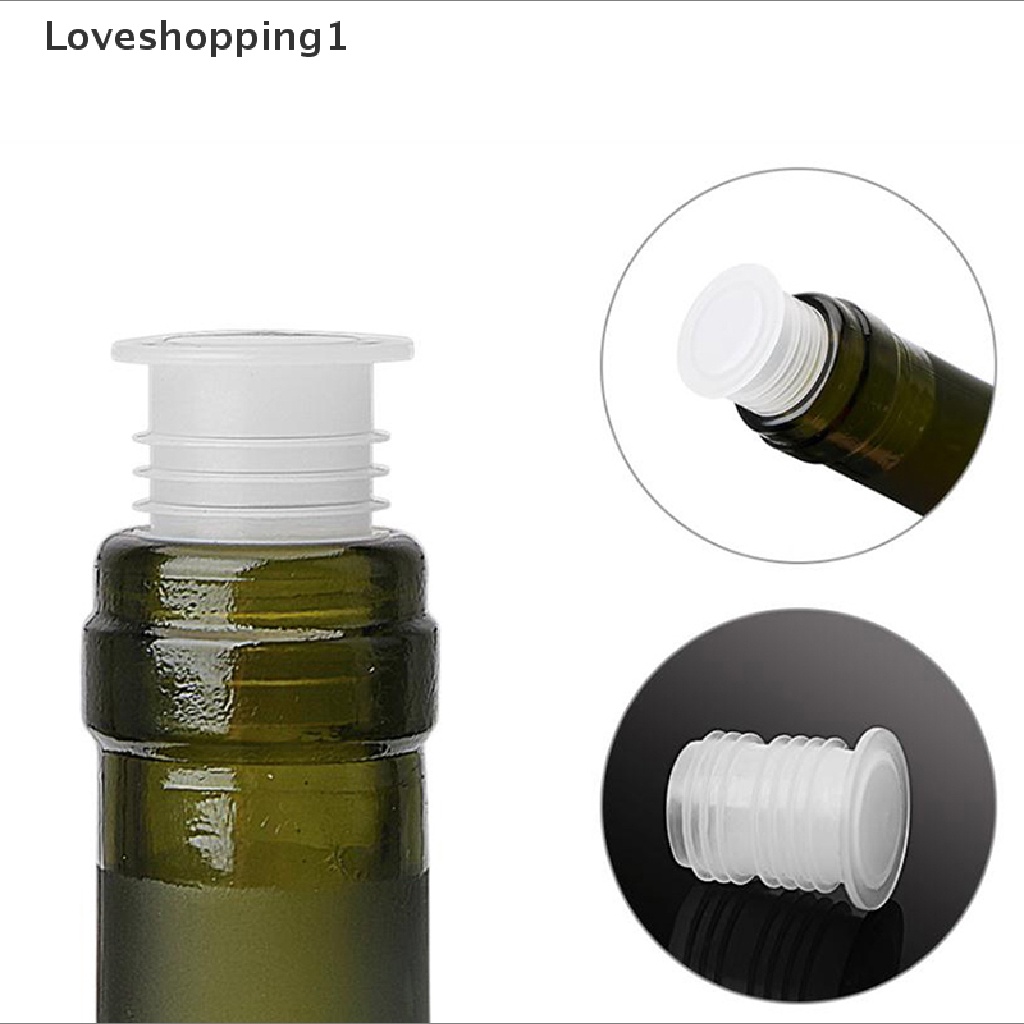 Set 10 nút bịt chai rượu vang thủy tinh bằng nhựa trong suốt tiện lợi