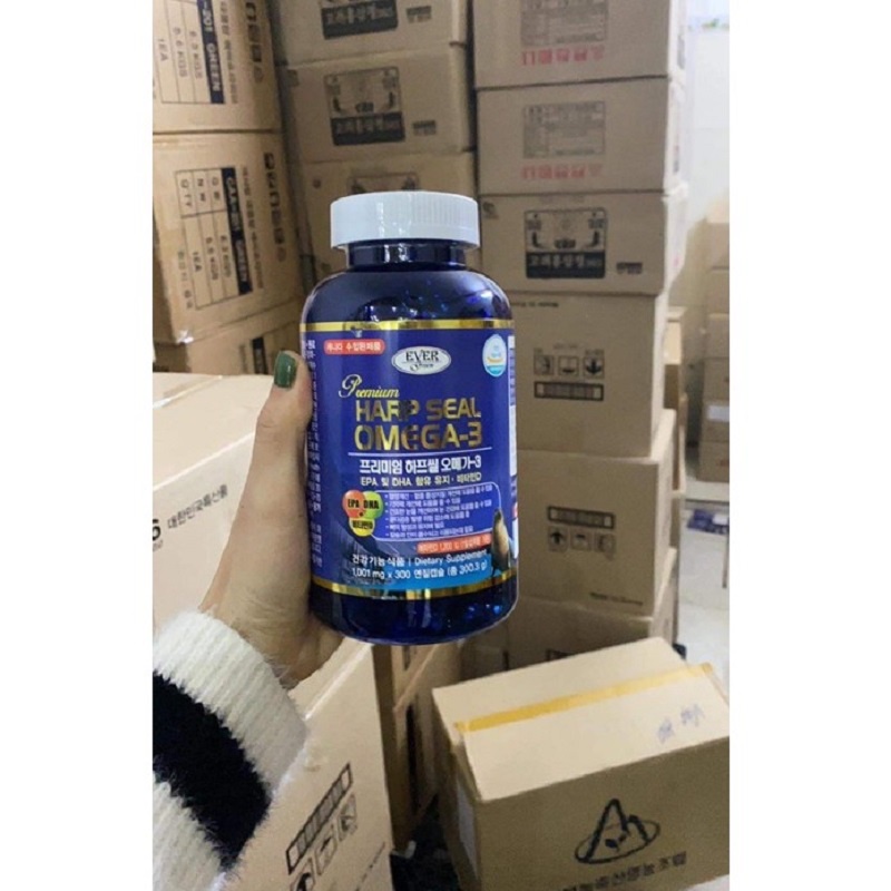 Dầu Cá Omega-3 Hải Cẩu Premium Harp Seal, Hộp 300 Viên, Giúp Giảm Mỡ Máu, Bổ Mắt, Nâng Cao Sức Khỏe