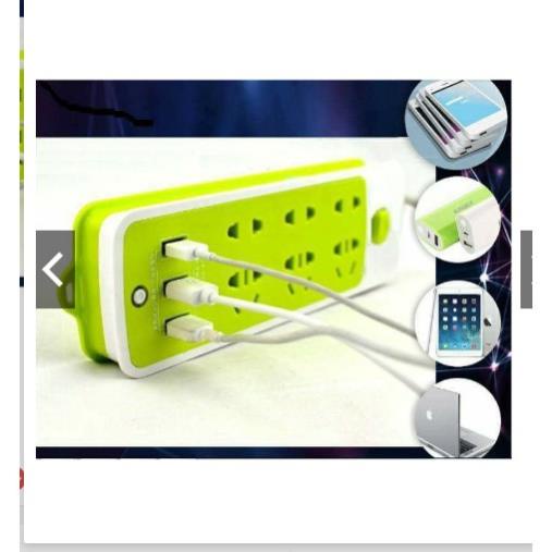 Ổ điện - ổ cắm điện đa năng chống giật -ổ cắm điện thông minh kèm cổng sạc USB (6 phích cắm, 3 USB),tiện ích