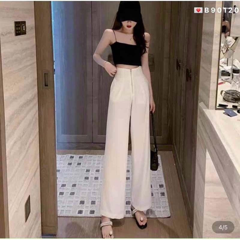 [ Mã FAMAYWA giảm 10K đơn 50K] QUẦN SUÔNG CẠP CAO KHOÁ KÉO | BigBuy360 - bigbuy360.vn