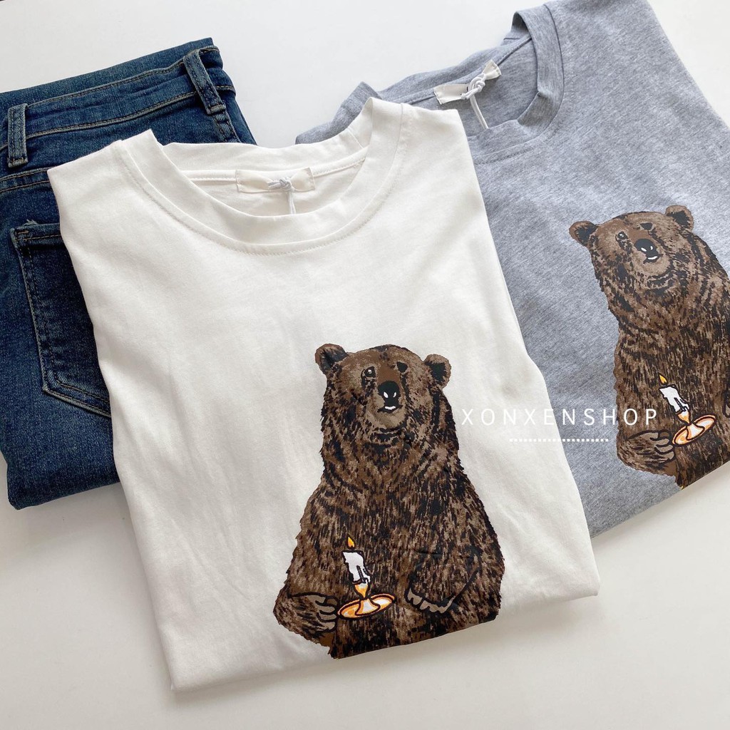 Áo thun nữ form rộng in hình chất cotton thoáng mát Xonxen Shop free size mã A038