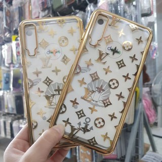 SAMSUNG A7 2018 - Ốp lưng nhựa dẻo in hình viền đá siêu đẹp