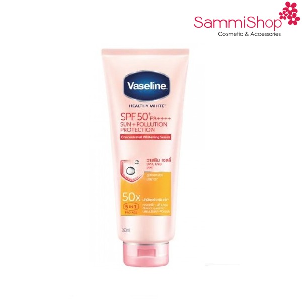 Sữa dưỡng thể trắng da Vaseline Healthy White Sun+ Pollution Protect SPF50 PA++++ 50X (200ml)