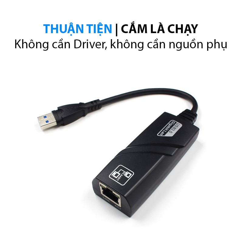 Cáp Chuyển USB To LAN 3.0 gigabit 1000Mbps