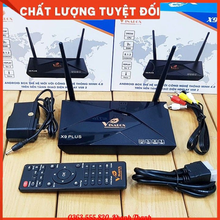 TV BOX VINABOX X9 (Rockchip RK 3229/Mail 450MP/2G/16G) - Hỗ trợ điều khiển giọng nói - Bảo hành 12 tháng