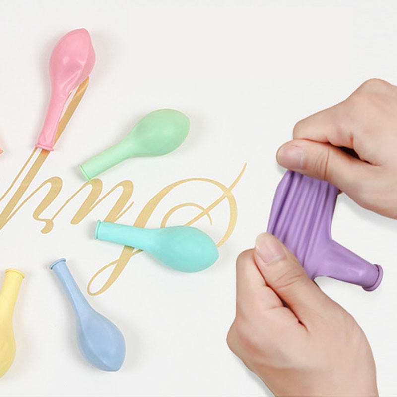 Set 100 bong bóng cao su màu macaron kích thước 10 inch dùng để trang trí tiệc cưới / sinh nhật