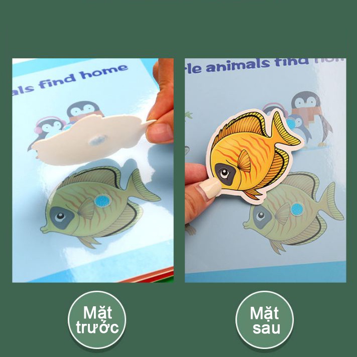 Học liệu Bóc dán Montessori Quiet Book nhiều chủ đề giúp bé trai gái thông minh Đồ chơi giáo dục sớm BeThongMinh