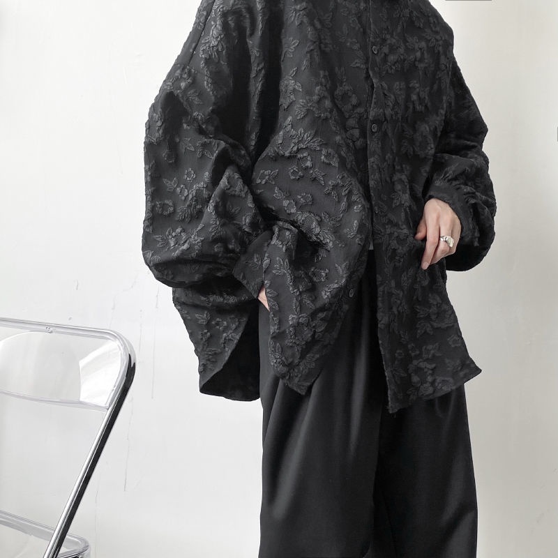 Áo Sơ Mi Tay Cánh Dơi Màu Sắc Trơn Phong Cách Nhật Bản Cho Nam Nữ