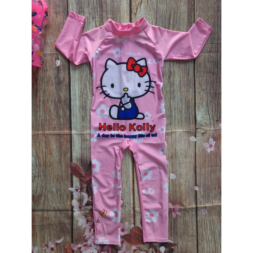 Đồ bơi bé gái liền thân Tay dài Quần Dài họa tiết hoạt hình đáng yêu