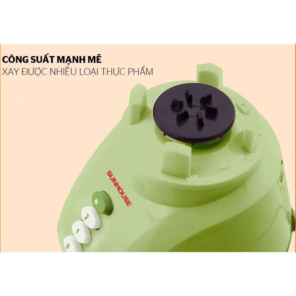 Máy xay sinh tố SUNHOUSE SHD5112 - Máy say đa năng công suất 350W , dung tích lớn 1l , 4 lưỡi inox 304 cao cấp