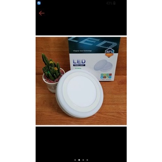 đèn led ốp trần tròn 24w(18w+6w) ốp nổi 2 màu 3 chế độ