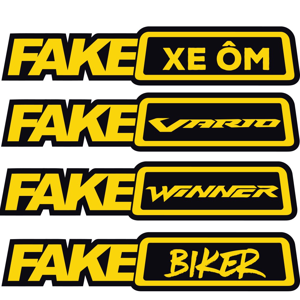 Bộ 12 Tem Fake Taxi Dán Xe Máy Ohlins Liqui Moly HRC Umaracing Monster Tem Mắt - Decal Dán Xe Máy