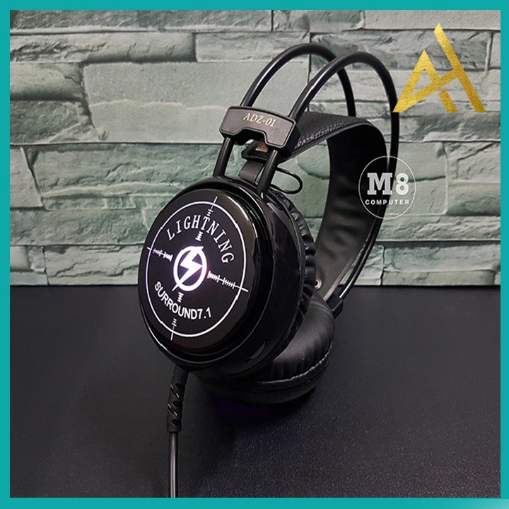 Tai Nghe Gaming Có Dây Headphone Chụp Tai LIGHTNING ADZ01 LED 7 Màu - Tai Nghe Nhạc Máy Vi Tính Laptop Game Thủ Có Micro | WebRaoVat - webraovat.net.vn