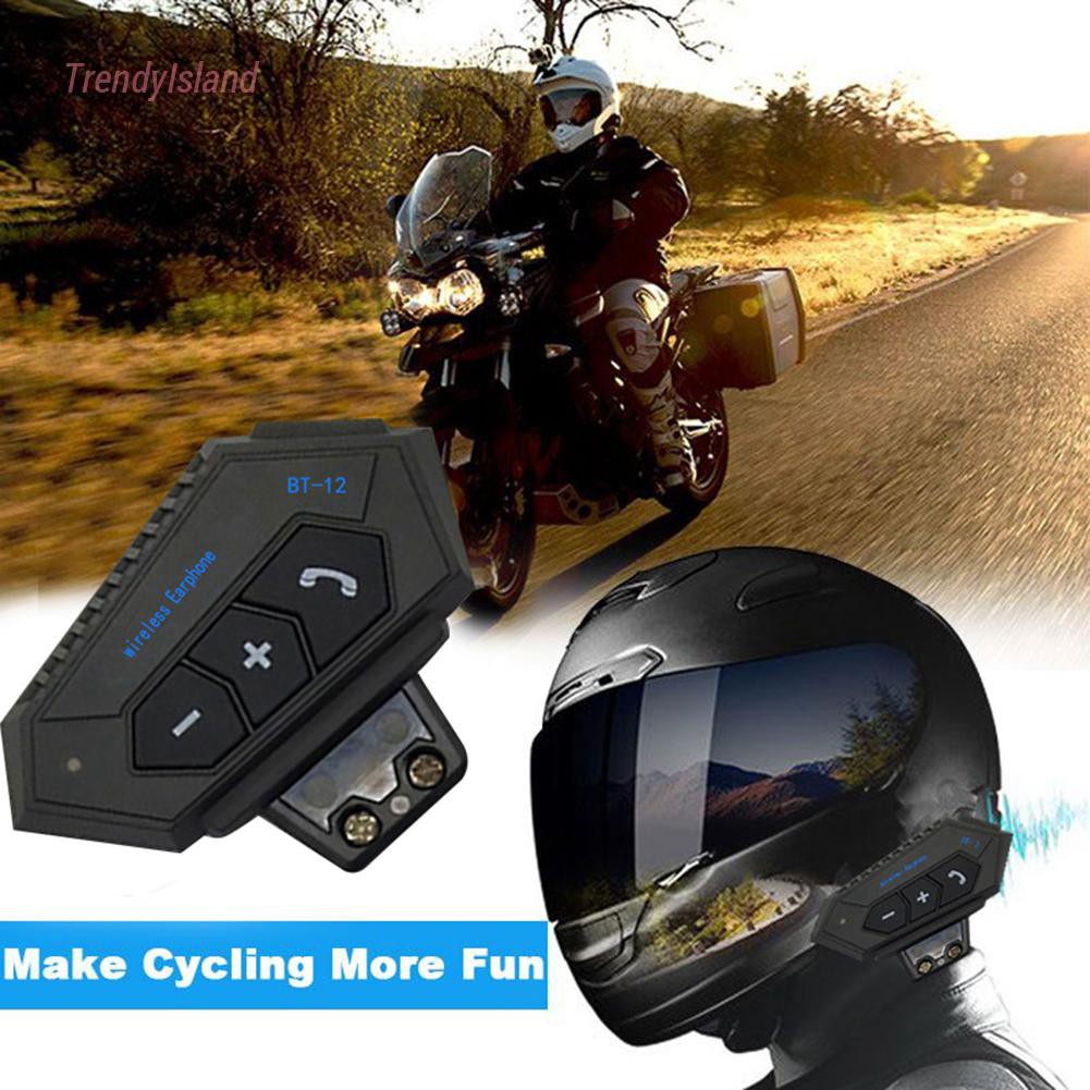 BT4.0 Handsfree Call Music Microphone Headphone Motorcycle Riding Helmet Wireless Bluetooth Headset