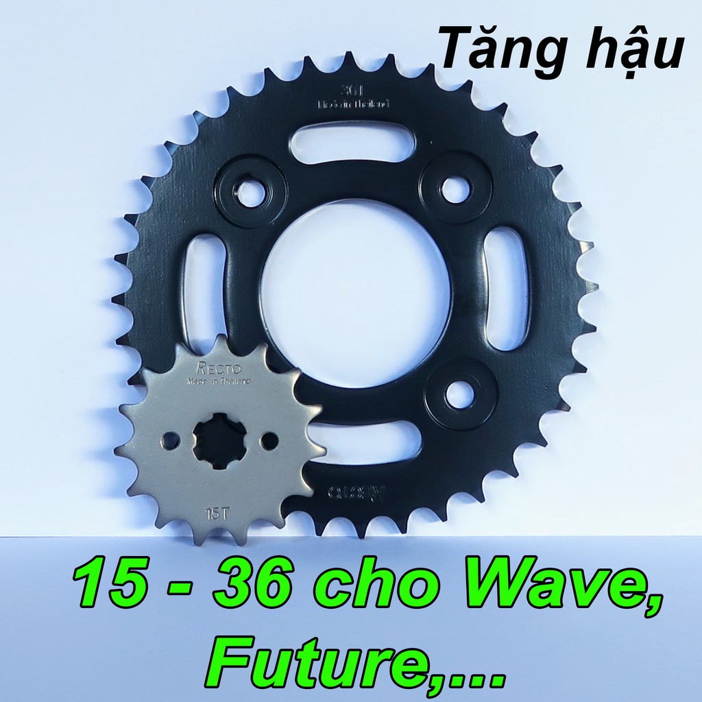 Nhông dĩa RECTO 14 36; 14 37; 14 35; 15 36 cho Wave, Future, Blade, ...