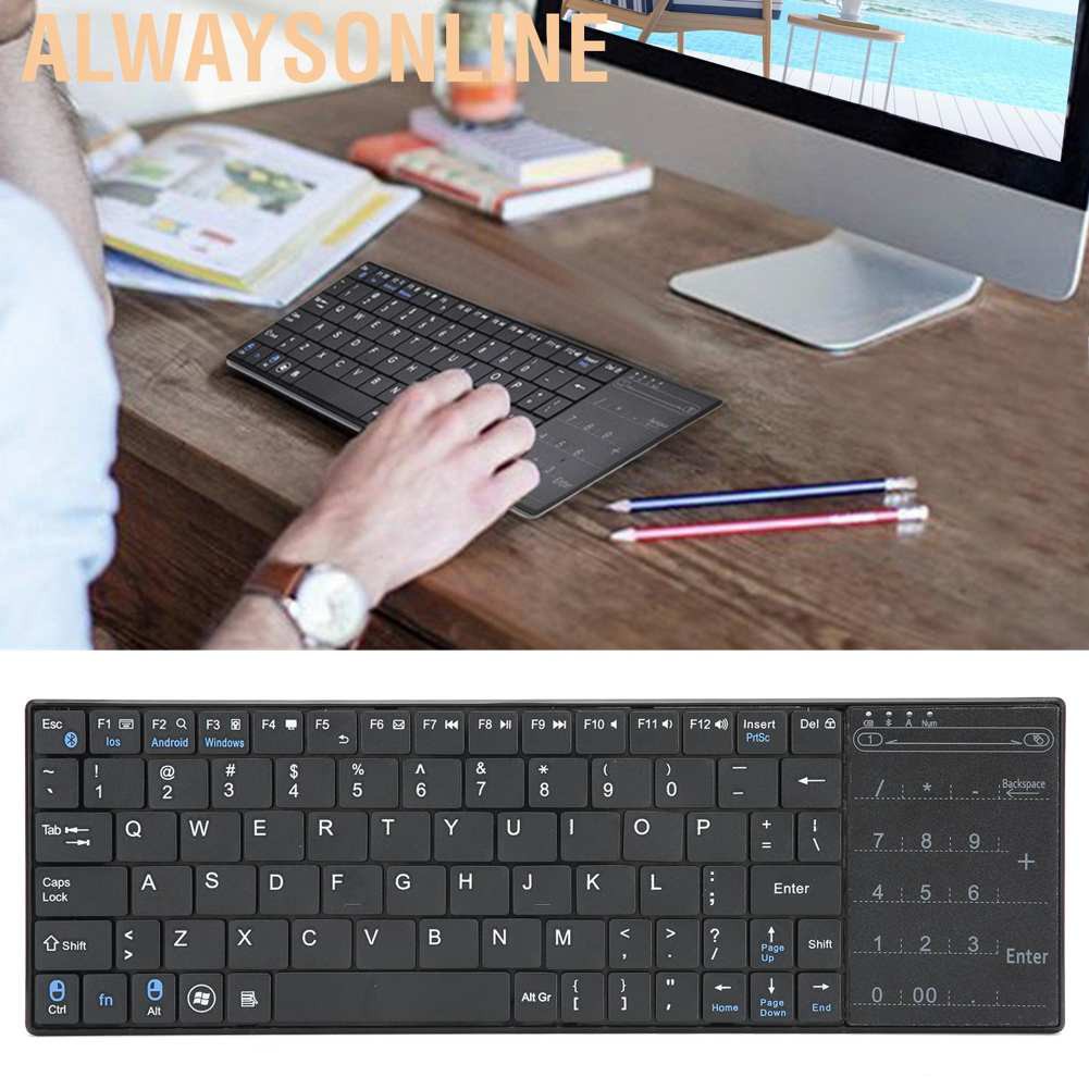 Bàn Phím Không Dây Alwaysonline K-07 Bluetooth 3.0 Siêu Mỏng Cho Windows / Android / Os X / Ios