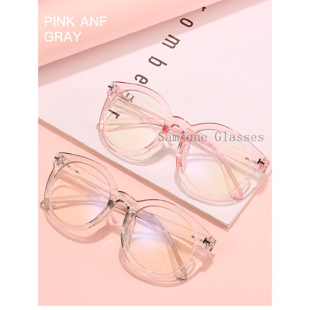 Kính râm Samjune thiết kế gọng tròn phong cách Retro xinh xắn cho nam nữ