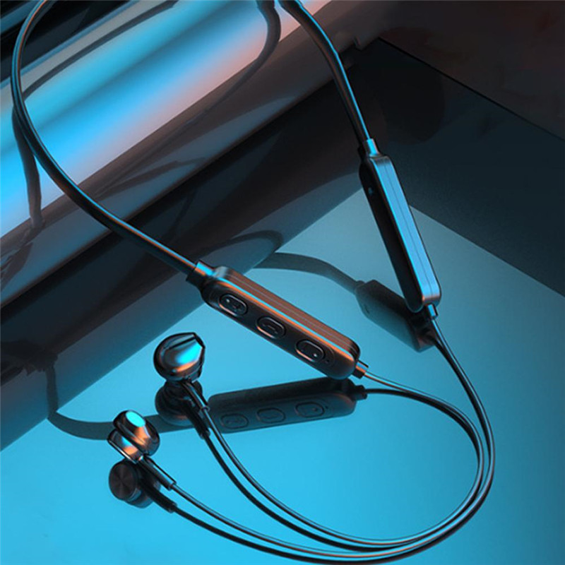 Tai Nghe KAXOE Bluetooth 5.0 Không Dây Hifi Mới Đeo Cổ Từ Tính Thể Thao Chạy Bộ Điều Khiển Âm Lượng