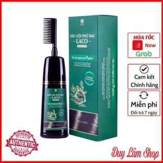 Dầu gội phủ bạc thảo dược laco black hair 200ml - gội là đen nhuộm tóc tự tin sau 9 phút
