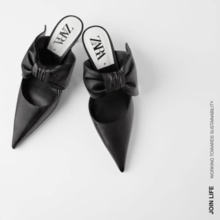 Giày Mule Quai nơ Zara sz 37