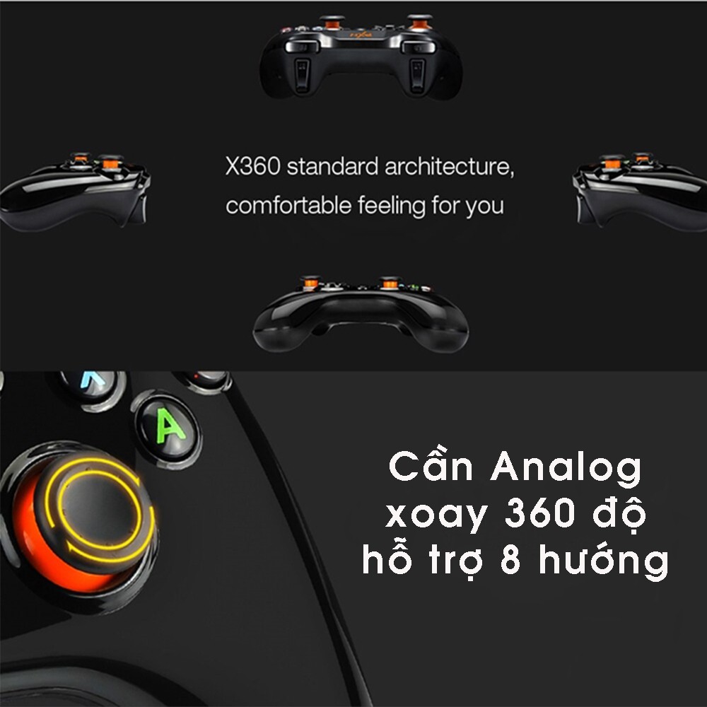  Tay Cầm Chơi Game Không Dây PXN 9613 Có Rung, Hỗ Trợ PC Và Điện Thoại Android (Có Usb | BigBuy360 - bigbuy360.vn