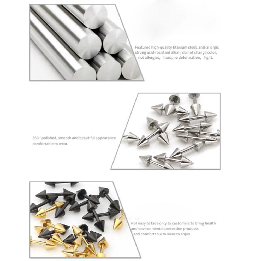 JUNE Set 2 Khuyên Xỏ Vành Tai Màu Đen Cá Tính