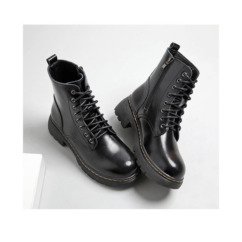 Giày nữ da bò thật retro cao cấp