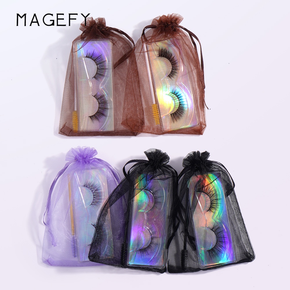 Set 5 Cặp Lông Mi Giả Dày Tự Nhiên Kèm Túi Đựng Tiện Lợi