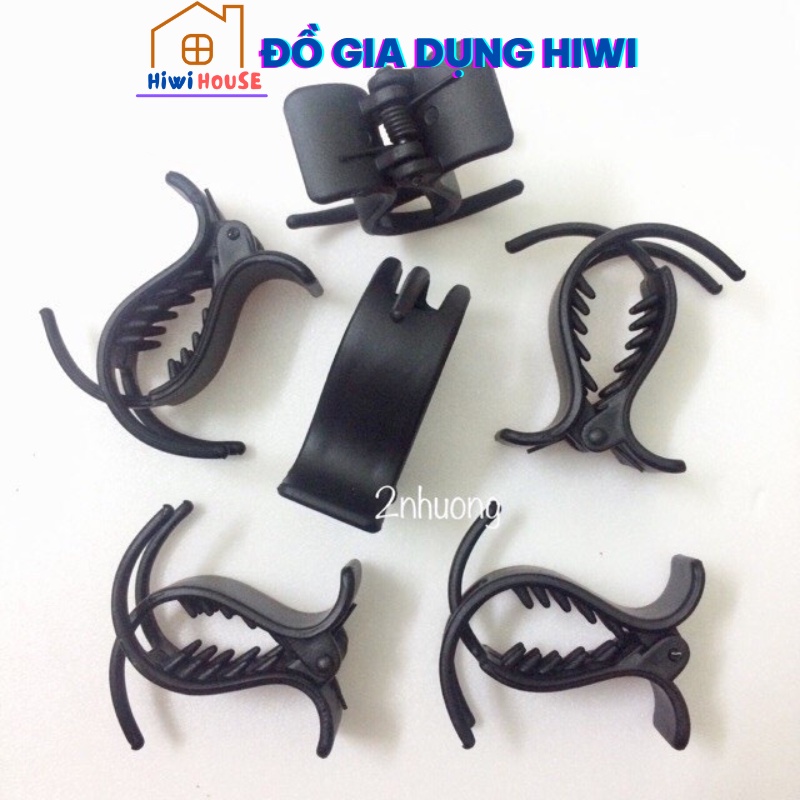 Kẹp càng cua, kẹp tóc 3 răng Nâu Đen (Đen nhám)