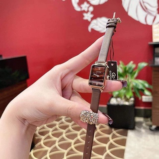 Đồng hồ nữ gu 6044 mặt vuông dây da