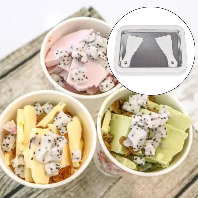 Chảo Làm Kem Chống Dính Kèm 2 Xẻng Xúc Cho Bé