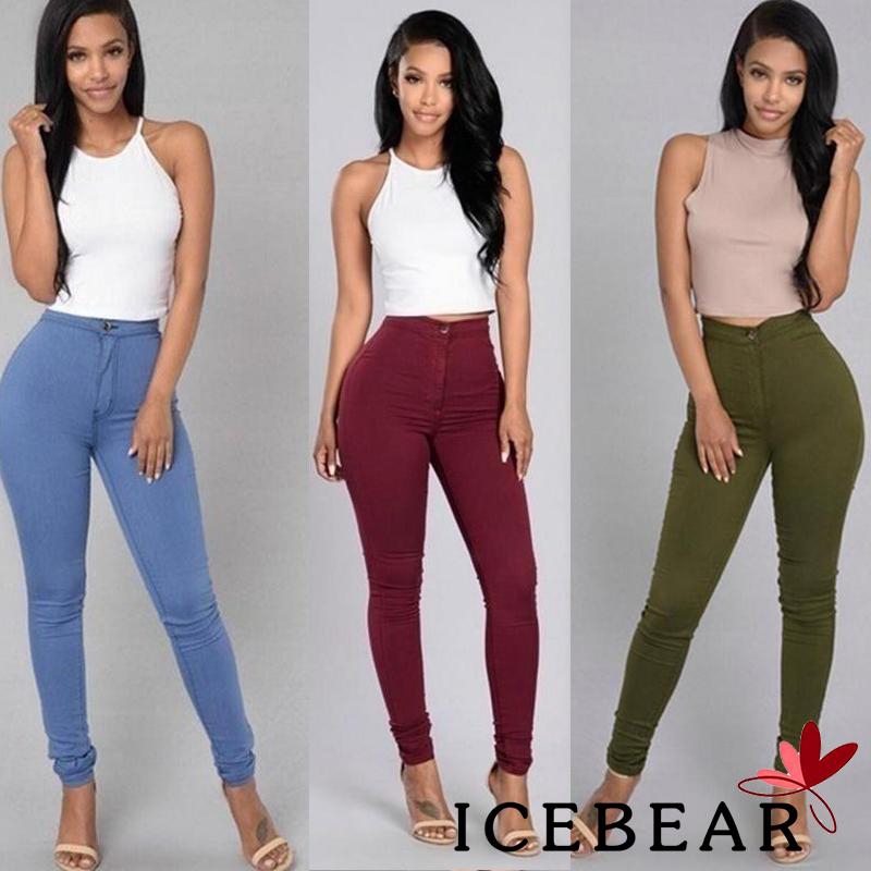 Quần Jean dài lưng cao ôm sát gợi cảm cho nữ